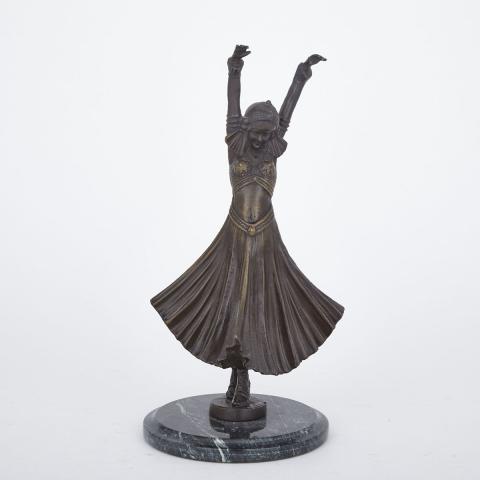 Appraisal: Patinated Bronze Model of Hindu Dancer from Les Ballets Russes