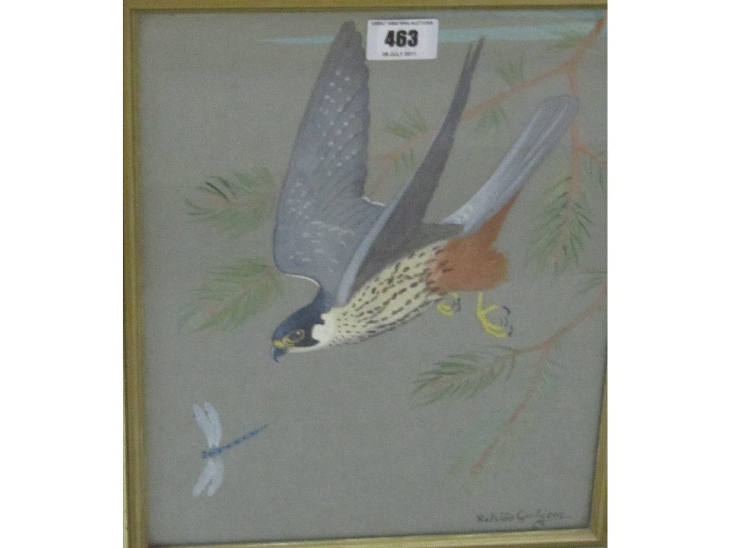 Appraisal: RALSTON GUDGEON RSW Watercolour 'Hobby' signed recto and with a