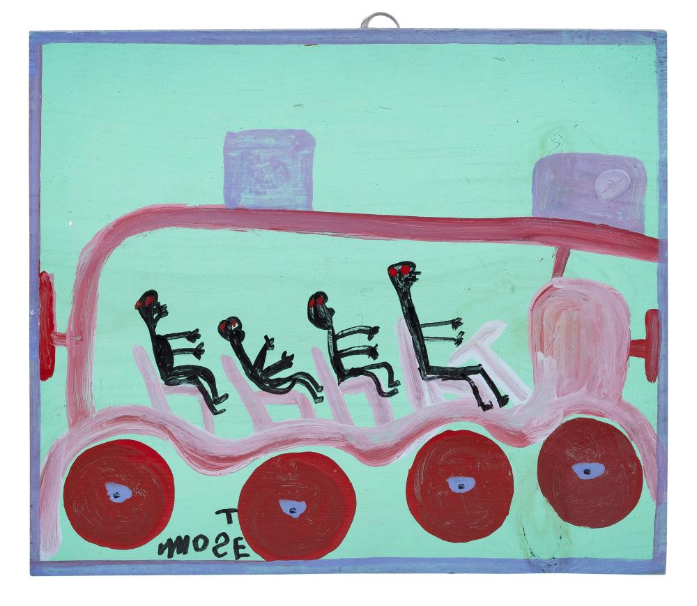 Appraisal: MOSE TOLLIVER MONTGOMERY ALABAMA - FOUR FIGURES ON A BUS