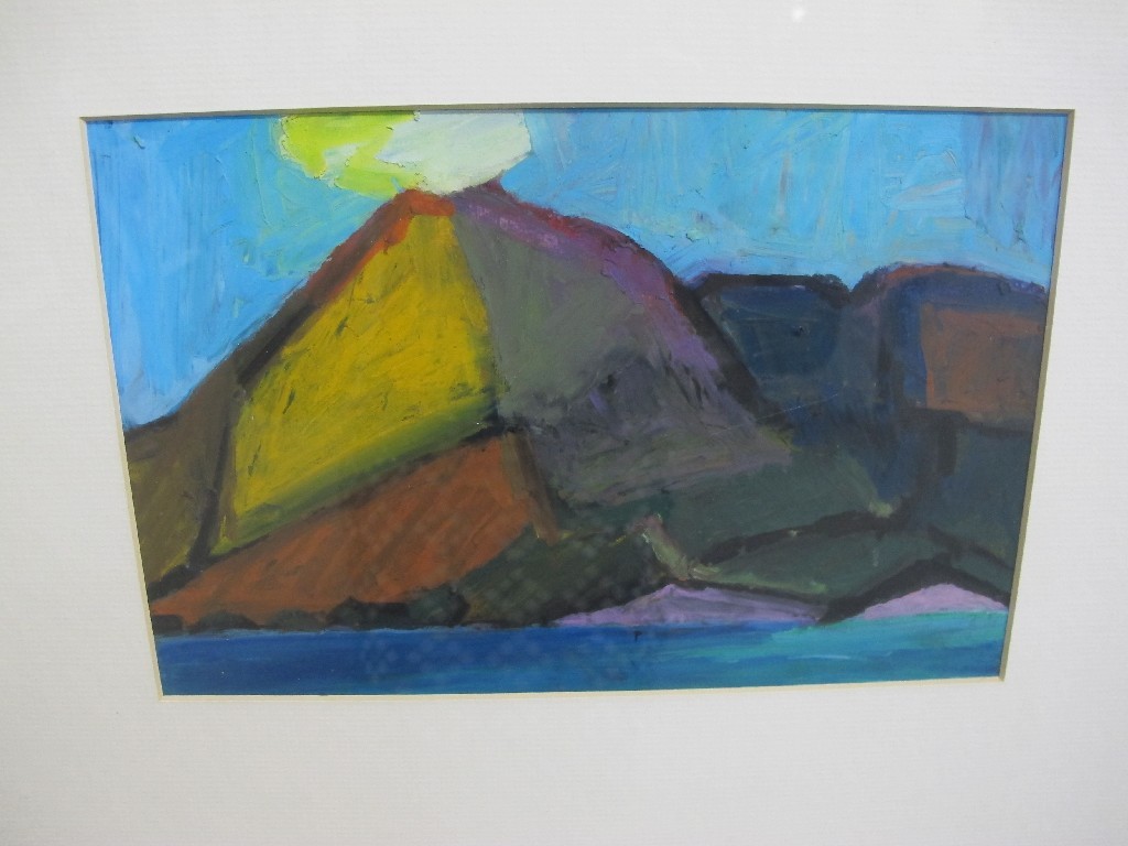 Appraisal: CATHY WILSON Gouache 'Ben Dubh from Taransay' signed and entitled