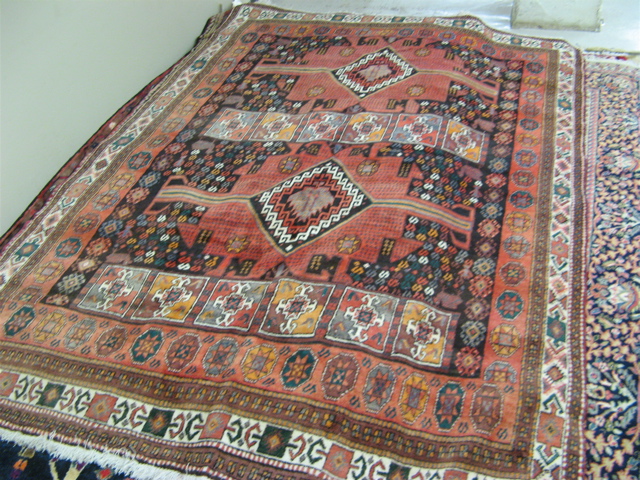 Appraisal: PERSIAN SHIRAZ CARPET ' x '