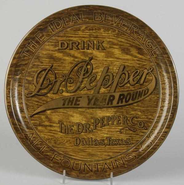 Appraisal: Dr Pepper The Year Round Wood Grain Tray Description Very