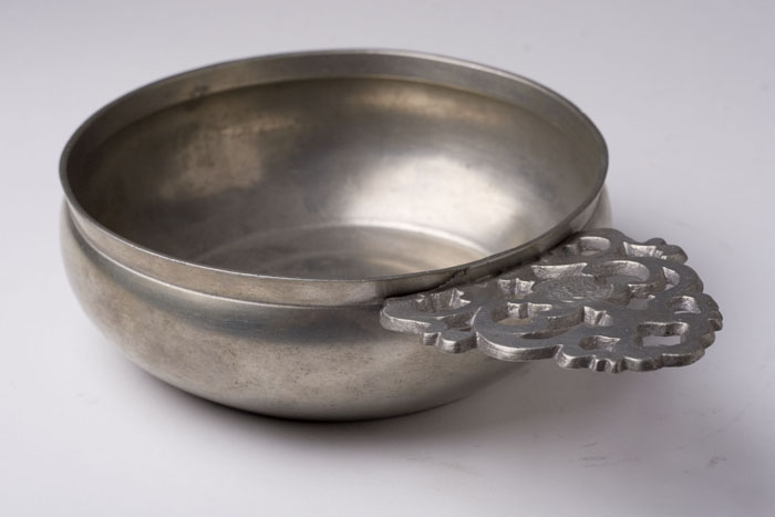 Appraisal: PEWTER PORRINGER SAMUEL HAMLIN - OR SAMUEL ELY HAMLIN -