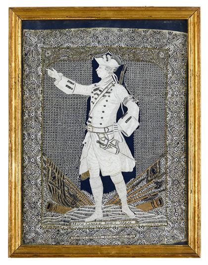 Appraisal: Cutwork portrait of Major General Wolfe edinburgh scotland th century