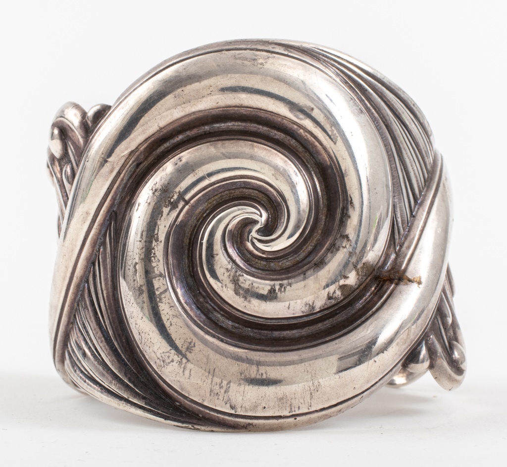 Appraisal: VINTAGE GUGLIELMO CINI STERLING BRACELET CUFF Vintage Guglielmo Cini Italian