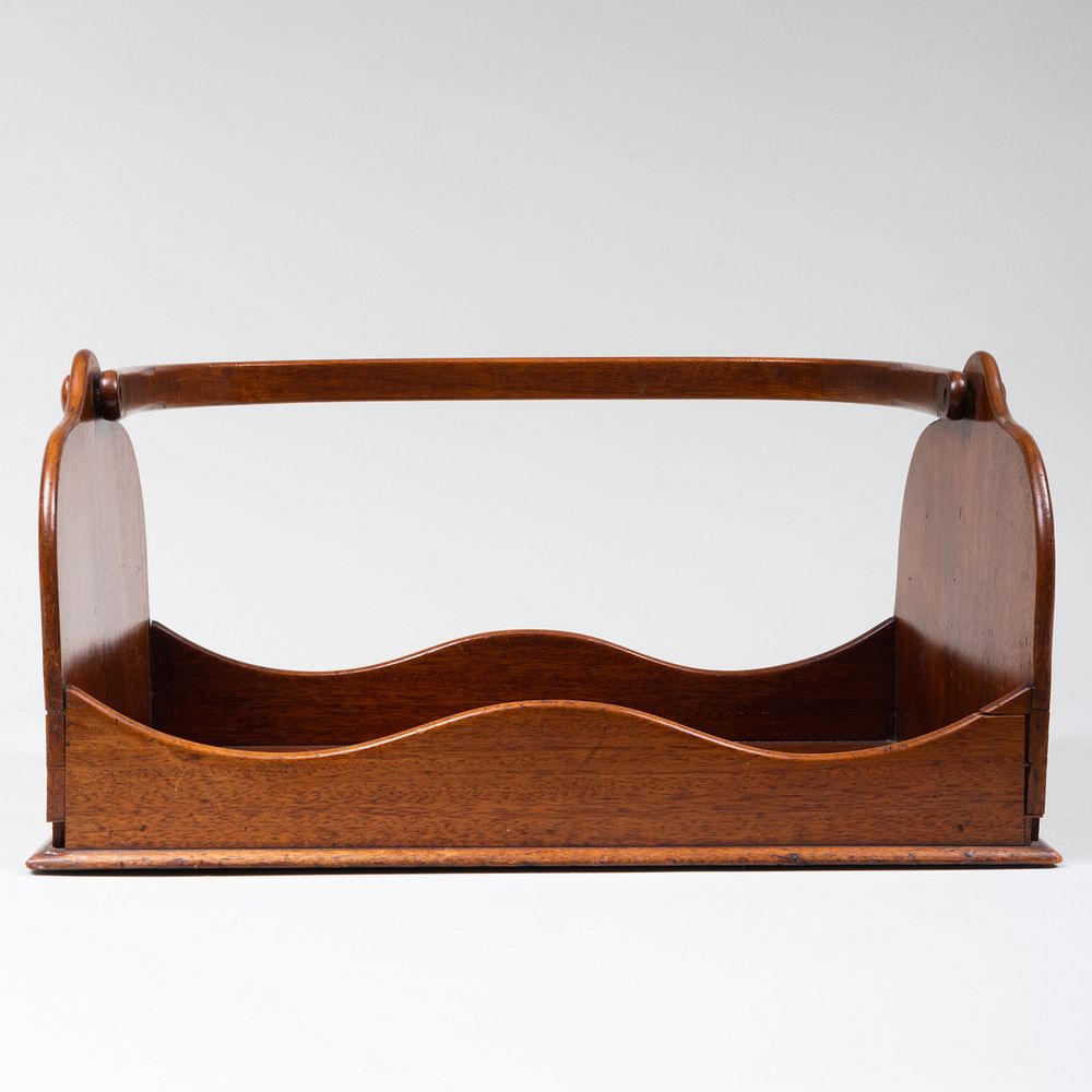 Appraisal: English Mahogany Book Carrier x x in