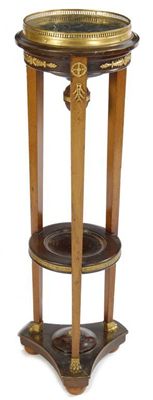 Appraisal: A French mahogany and gilt brass mounted gueridon having an