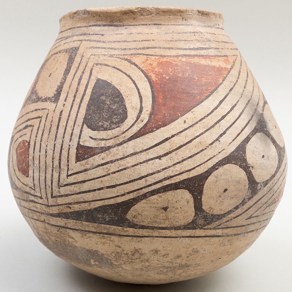 Appraisal: Casa Grande Geometrically Decorated Clay Pot x in Condition Minor