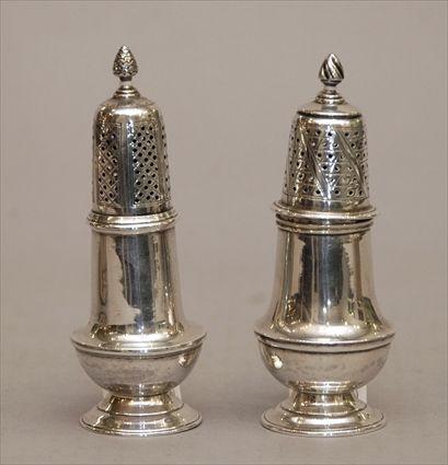 Appraisal: Two American Silver Baluster-Form Casters