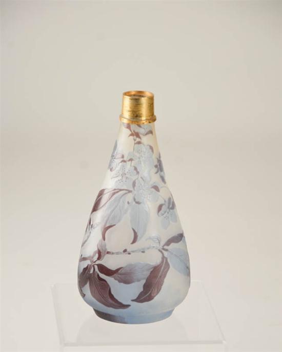 Appraisal: A Galle Cameo Glass Perfume Bottle with floral design in