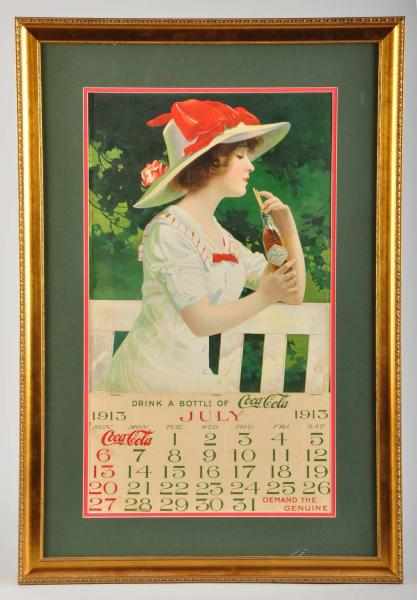 Appraisal: Coca-Cola Bottler's Calendar Description Beautiful piece with amazing presence Offered