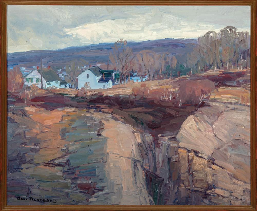 Appraisal: George Renouard American New York - Quarry Creek Houses oil