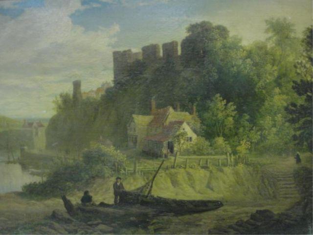 Appraisal: NASMYTH Patrick Oil on Canvas of a Village on the