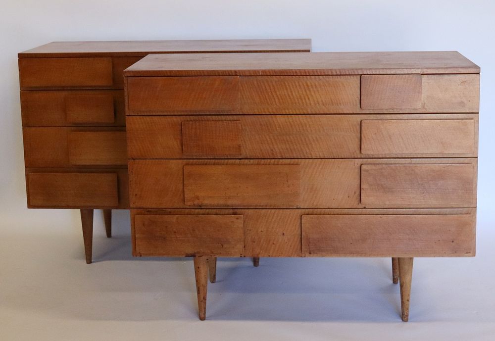 Appraisal: Midcentury Pair Of Gio Ponti Sculptural Chests Gio Ponti -