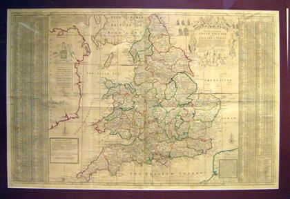 Appraisal: piece Engraved Map with Outline Hand-Coloring Moll Herman The South