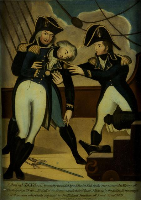 Appraisal: Admiral Ld Nelson mortally wounded by a musket ball in