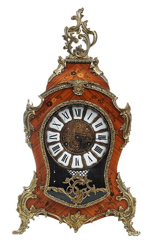 Appraisal: Franz Hermle Louis XV Style Mantel Clock th century wood