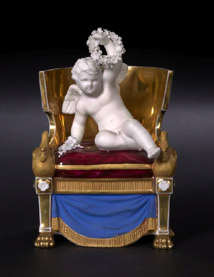 Appraisal: Fine and Rare Chamberlain's Worcester Porcelain Cabinet Figure second quarter