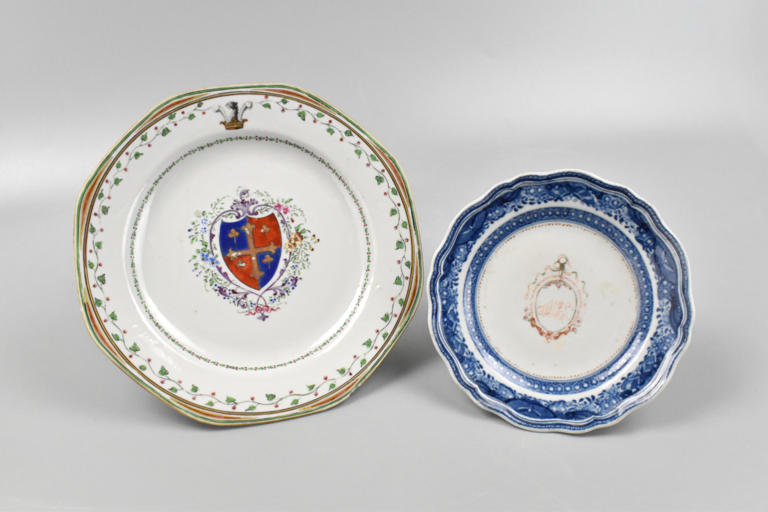 Appraisal: Two Chinese export armorial plates dating from the th century