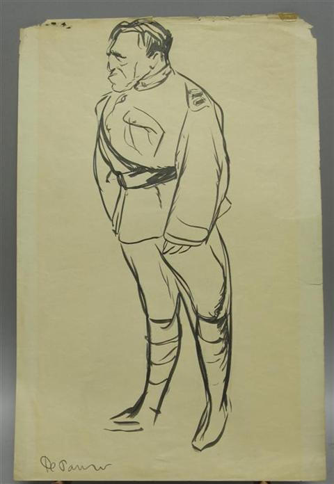 Appraisal: VICTOR DE PAUW AMERICAN - INK DRAWINGS LOUIS WOLHEIM AND