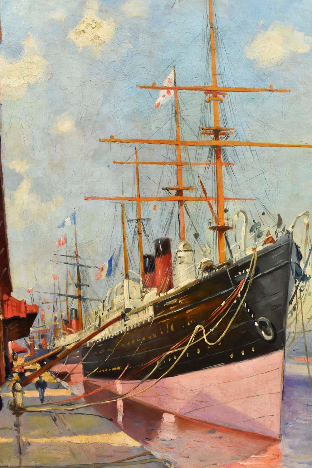 Appraisal: ALEXEY BOGOLYUBOV RUSSIAN - PAINTINGAttributed to Ocean Liners at Port