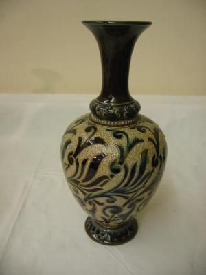 Appraisal: A DOULTON LAMBETH POTTERY VASE of ovoid form with flared