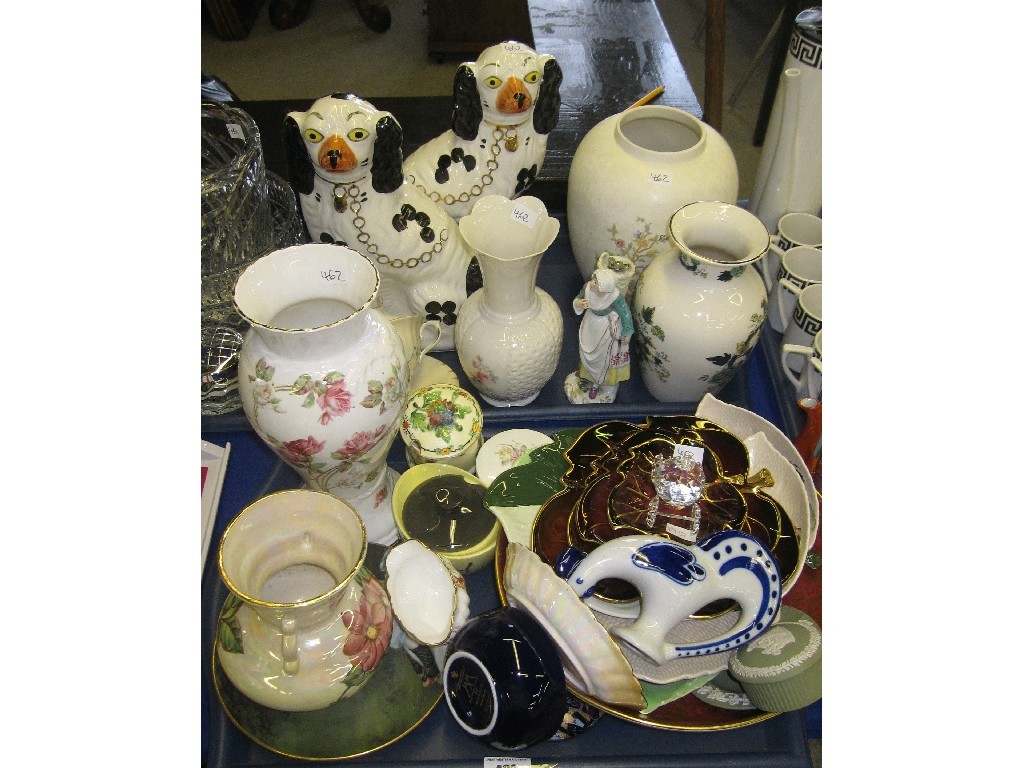 Appraisal: Lot comprising two trays of assorted ceramics and glass to