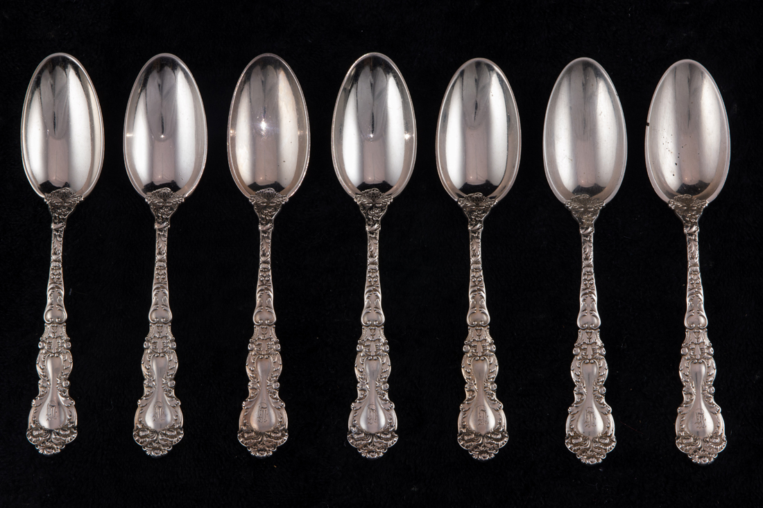 Appraisal: LOT OF GORHAM IMPERIAL CHRYANTHEMUM STERLING DESSERT SPOONS Lot of