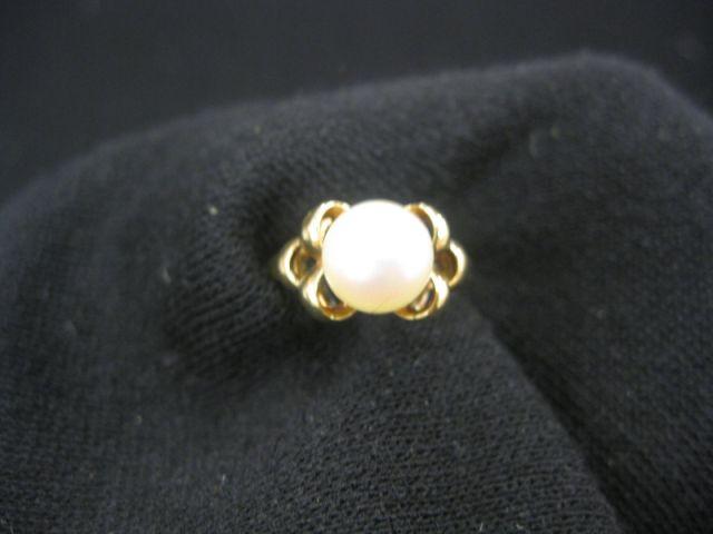 Appraisal: Mikimoto Pearl Ring fine mm pearl in signed mikimoto k