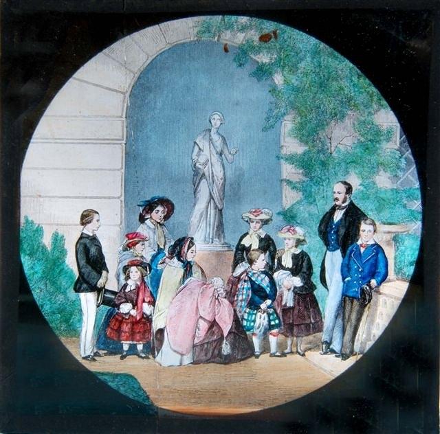 Appraisal: A RARE MAGIC LANTERN SLIDE being a portrait view of