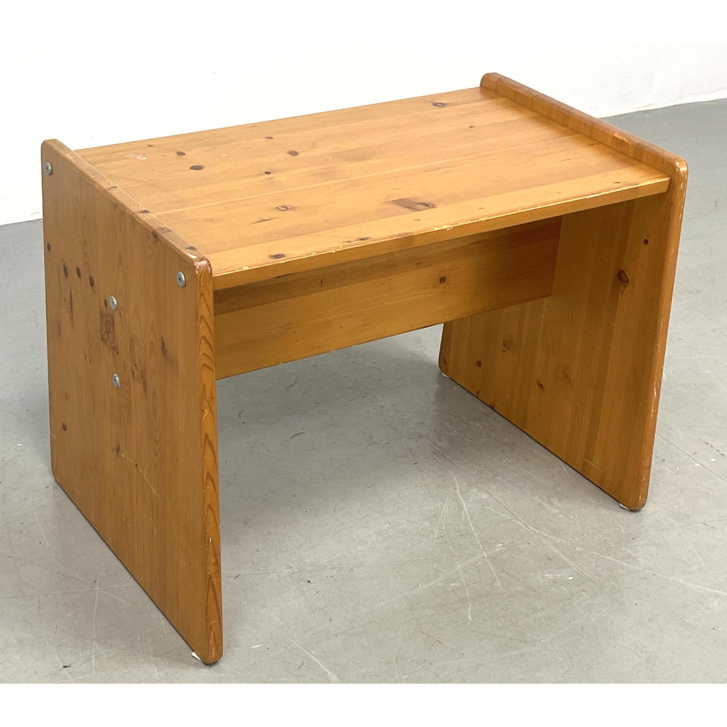 Appraisal: Modernist Pine Bench Stool Dimensions H inches W inches D