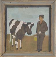 Appraisal: F W INGRAHAM th Century THE MILK MAN Oil on