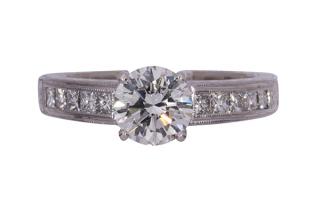 Appraisal: Diamond platinum and k yellow gold ring Diamond platinum and