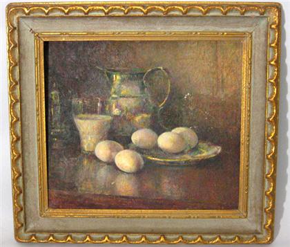 Appraisal: Gilt Framed Ptg Of a Still Life H in x