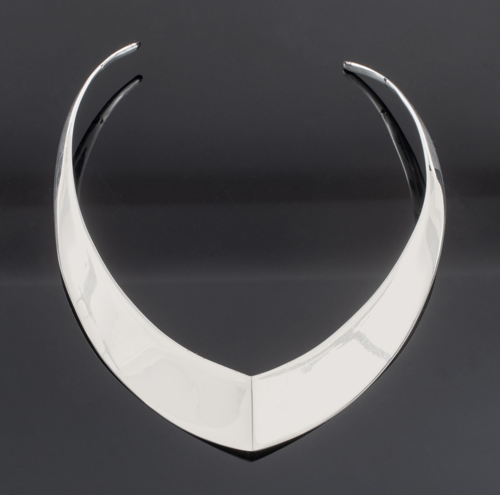 Appraisal: JONDELL MEXICAN SILVER TORQUE COLLAR NECKLACE Jondell torque collar necklace