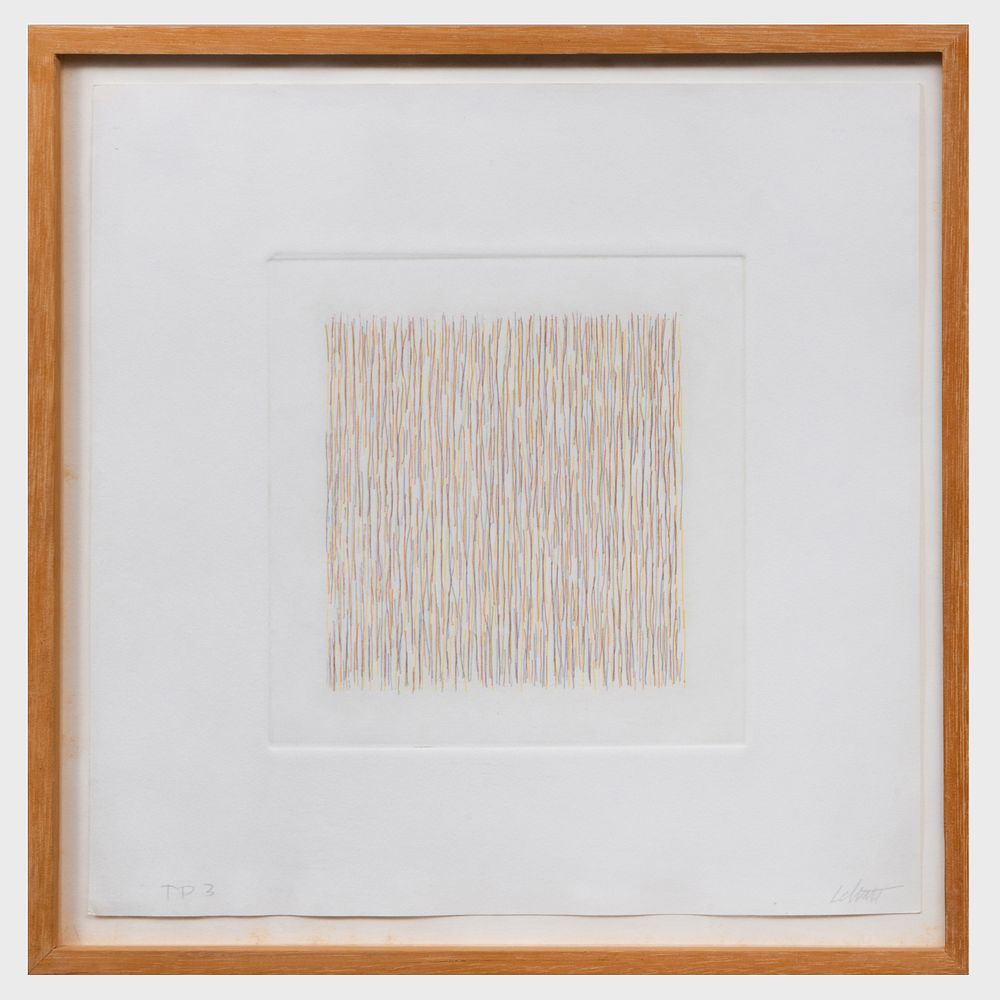 Appraisal: Sol Lewitt - Lines Not Straight Not Touching Four Colors