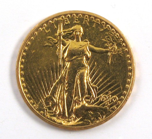 Appraisal: U S TWENTY DOLLAR GOLD COIN St Gaudens type -S