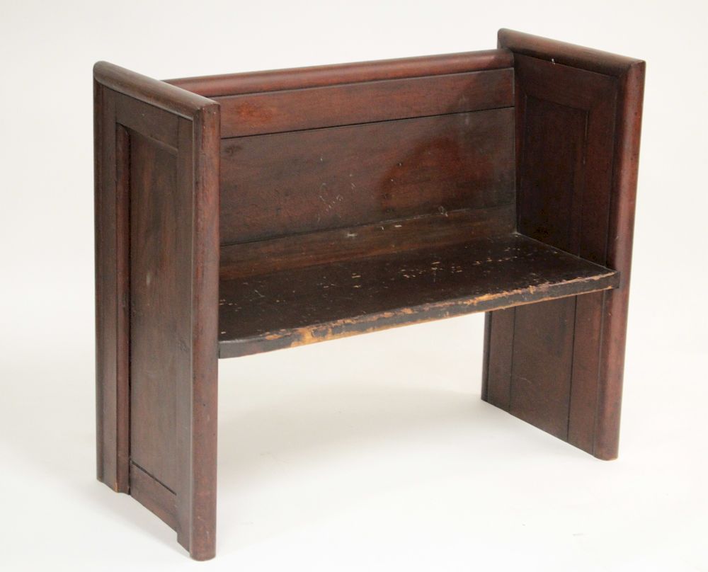 Appraisal: Small Antique Church Pew L x H x D BBRA