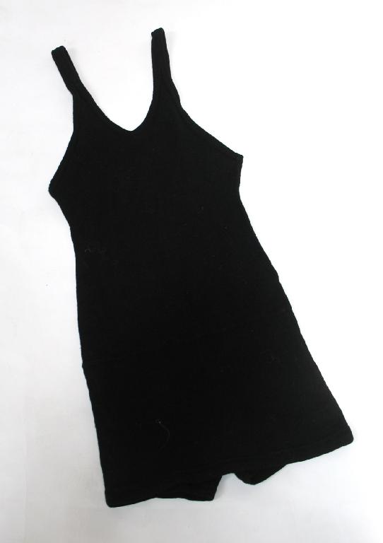 Appraisal: An early th century gent's all-in-one black swimsuit