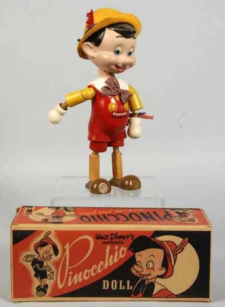 Appraisal: Ideal Disney Pinocchio Wood-Jointed Doll Description American Made by Ideal