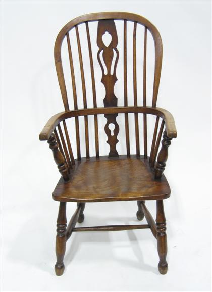 Appraisal: George III elm and ash Windsor armchair early th cnetury