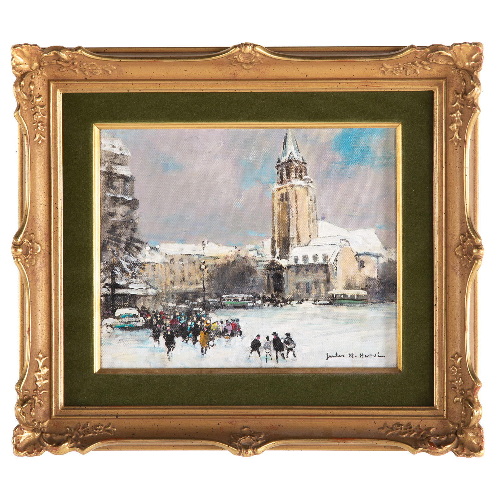 Appraisal: JULES RENE HERVE PARIS L'EGLISE SAINT GERMAIN French - Oil