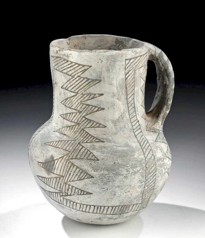 Appraisal: Anasazi Chaco Black on White Pottery Pitcher Native American Southwestern