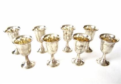 Appraisal: Eight sterling silver cordial cups th century