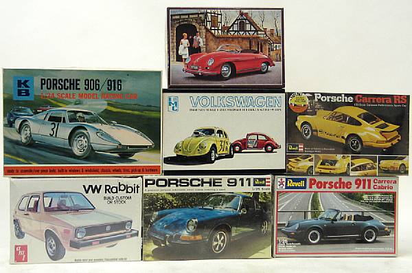 Appraisal: German plastic model kits Lot includes variety of Volkswagen and