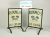 Appraisal: ADVERTISING LOT - Three piece sign lot for Rummel's Ice