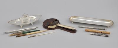 Appraisal: A Group of Silver and Silver Plate Desktop Accessories Including