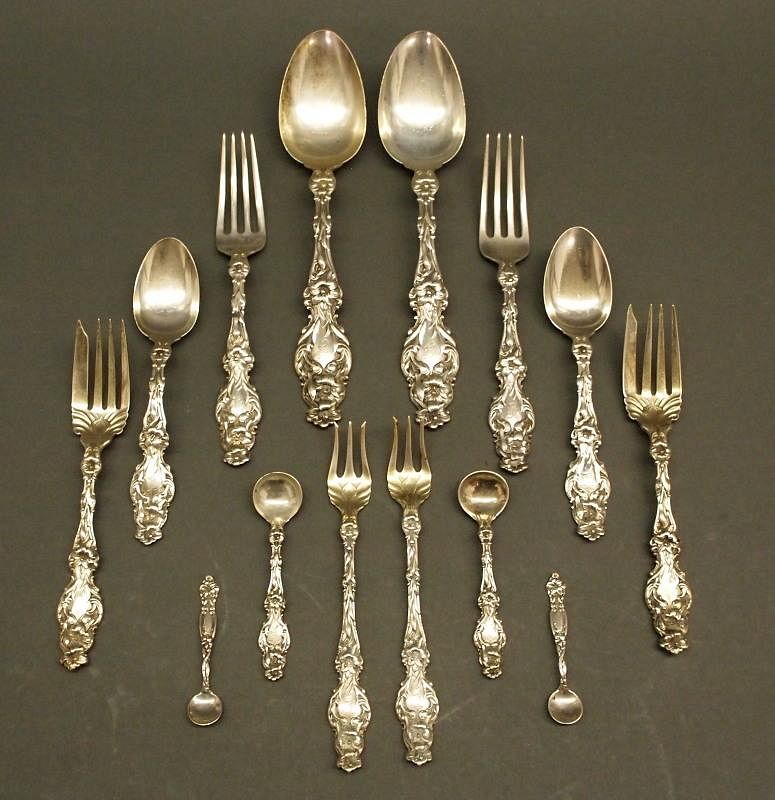 Appraisal: Whiting Lily Sterling flatware An art nouveau Sterling Silver partial