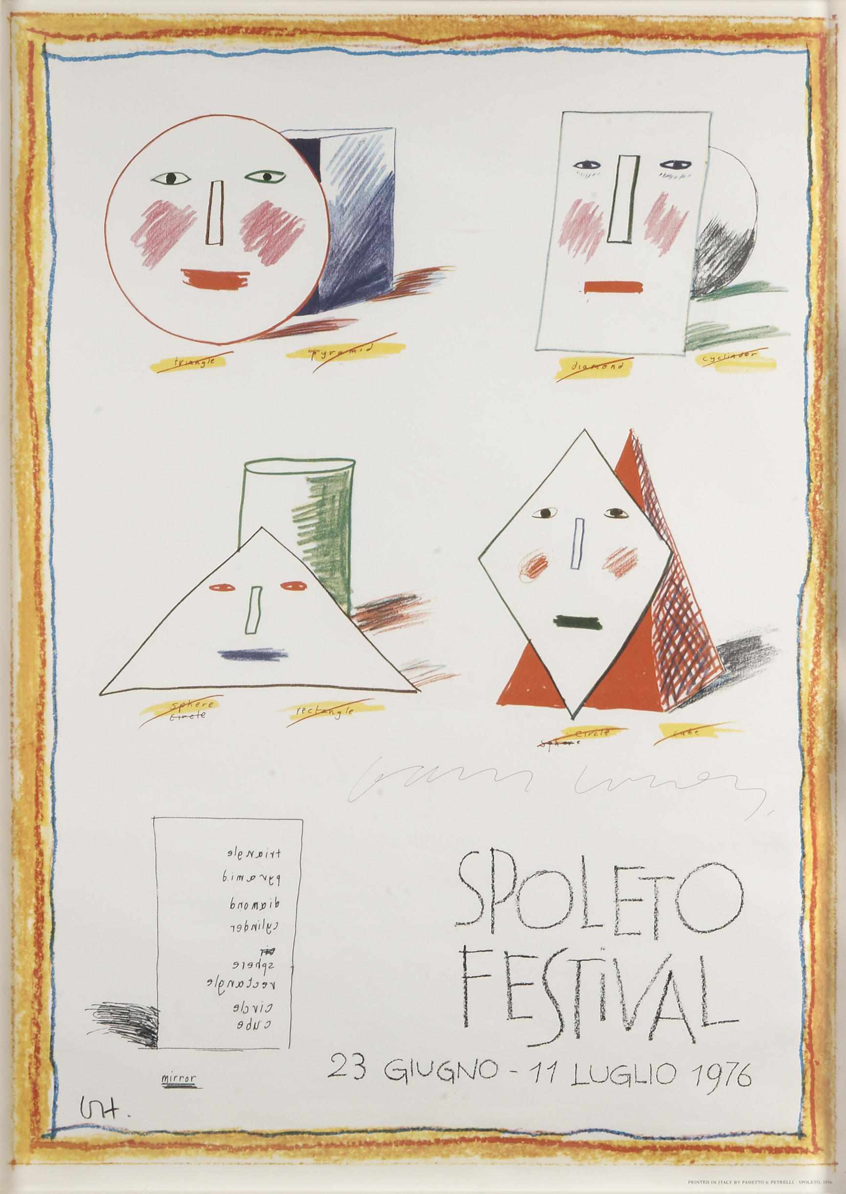 Appraisal: David Hockney British born Spoleto Festival Spoleto Festival HP Offset