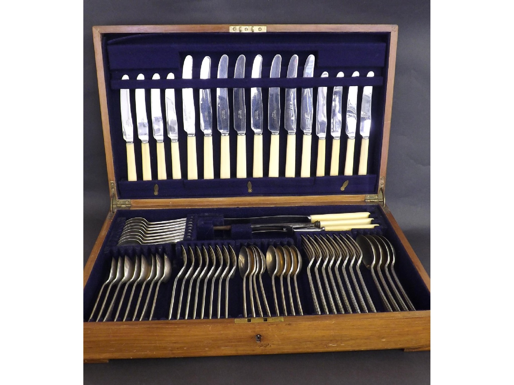 Appraisal: Good Mappin Webb s silver canteen of cutlery for eight